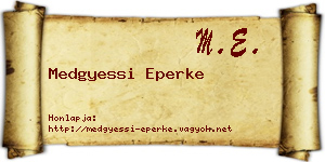 Medgyessi Eperke névjegykártya